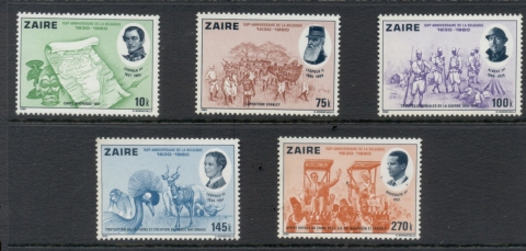 Zaire-1980-Belgian-Independence-Sesquicentennial-MUH