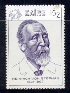 Zaire-1981-UPU-Founder-Heinrich-von-Stephan-light-tone-spots-MUH