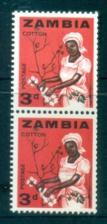 Zambia-1964-Cotton-3d-coil-pr-MLH