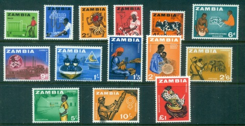 Zambia-1964-Pictorials-MUH