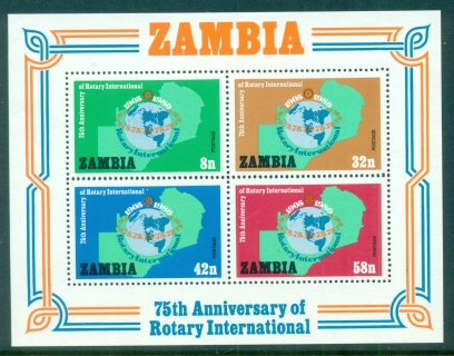 Zambia-1980-Rotary-International-75th-Anniversary-MS-MUH