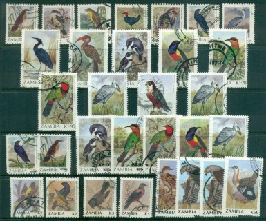 Zambia-19870n-Birds-Assorted-FU