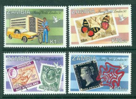 Zambia-1990-Stamp-World-London-MUH-Lot26955