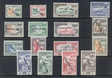 Zanzibar-1964-Jamhiri-1964-Opts-handstamped-MUH