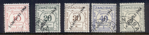 Zanzibar-1964-Postage-Dues-Opt-Jamhuri-handstamped-unofficial-CTO