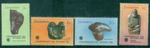 Zimbabwe-1983-Commonwealth-Day-Sculptures-MUH