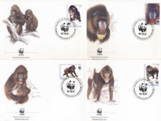 Equatorial-Guinea-1991 WWF Mandrill FDC