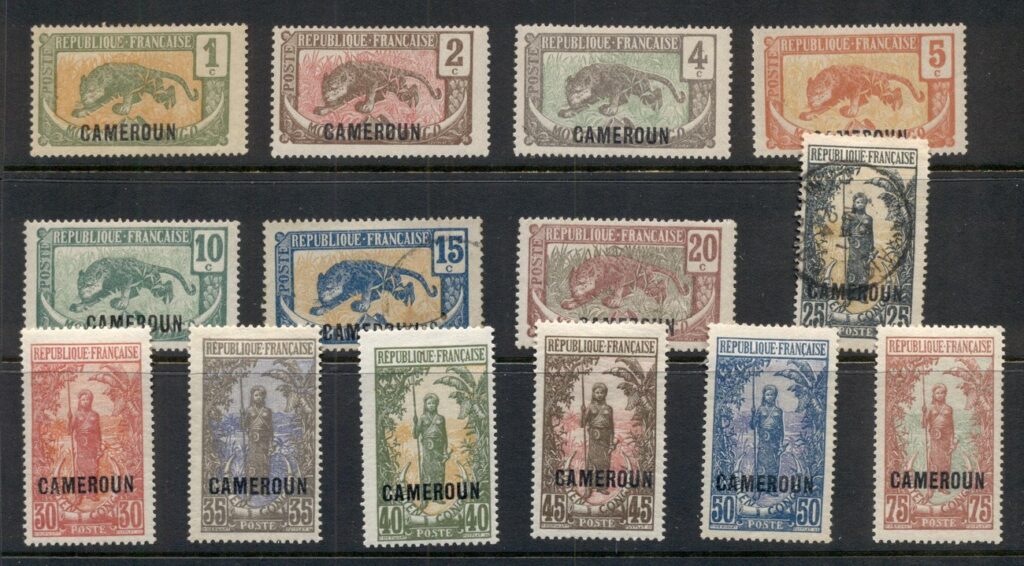 Cameroun 1921 Pictorials Opt on Middle Congo Asst