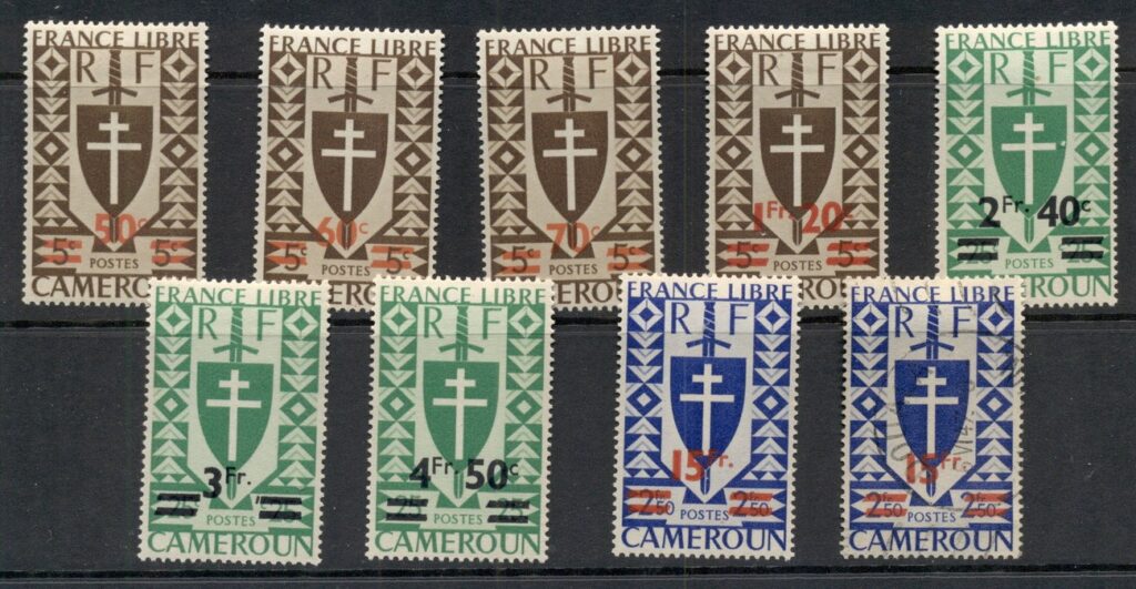 Cameroun 1941 France Libre Lorraine Cross &amp; Shield Opts