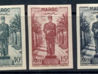 French Morocco 1951 Statue of Gen. Leclerc IMPERF