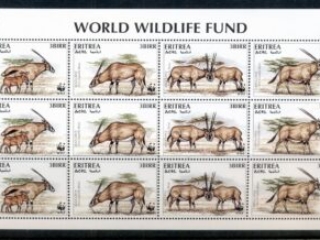 Eritrea 1996 WWF Beisa Oryx sheetlet
