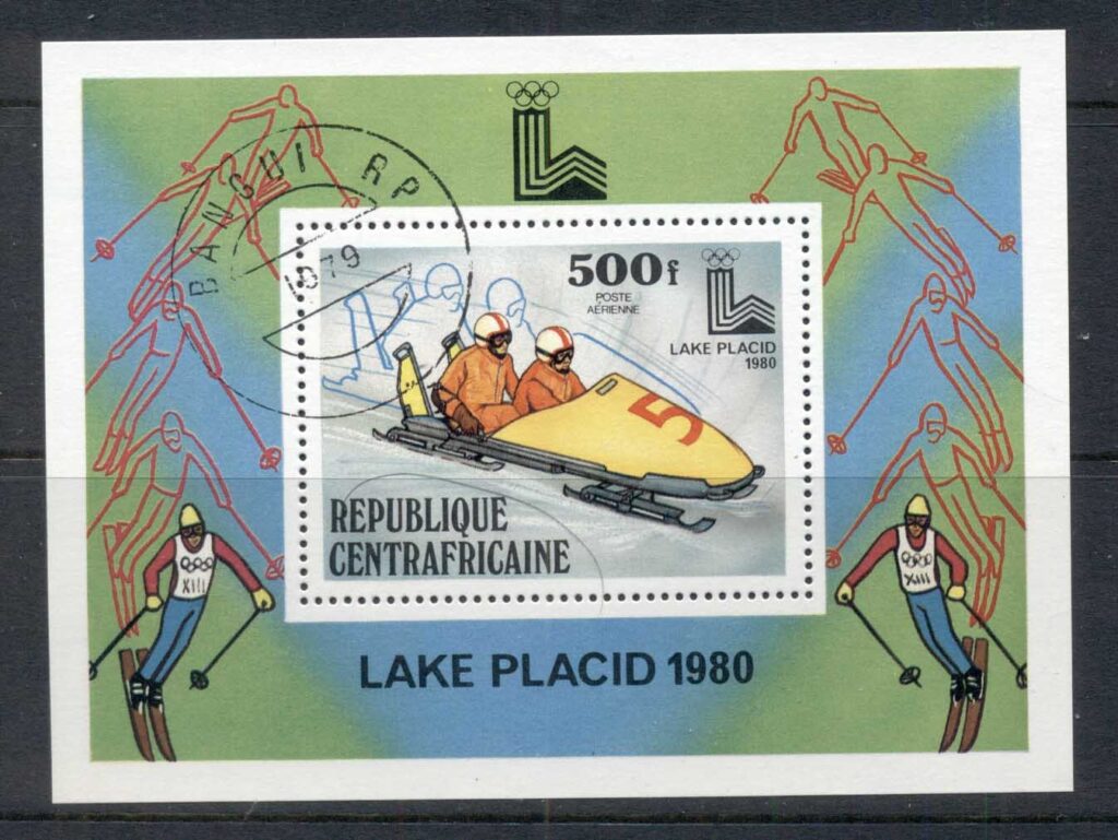 Central-African-Republic-1980 Winter Olympics Lake Placid MS