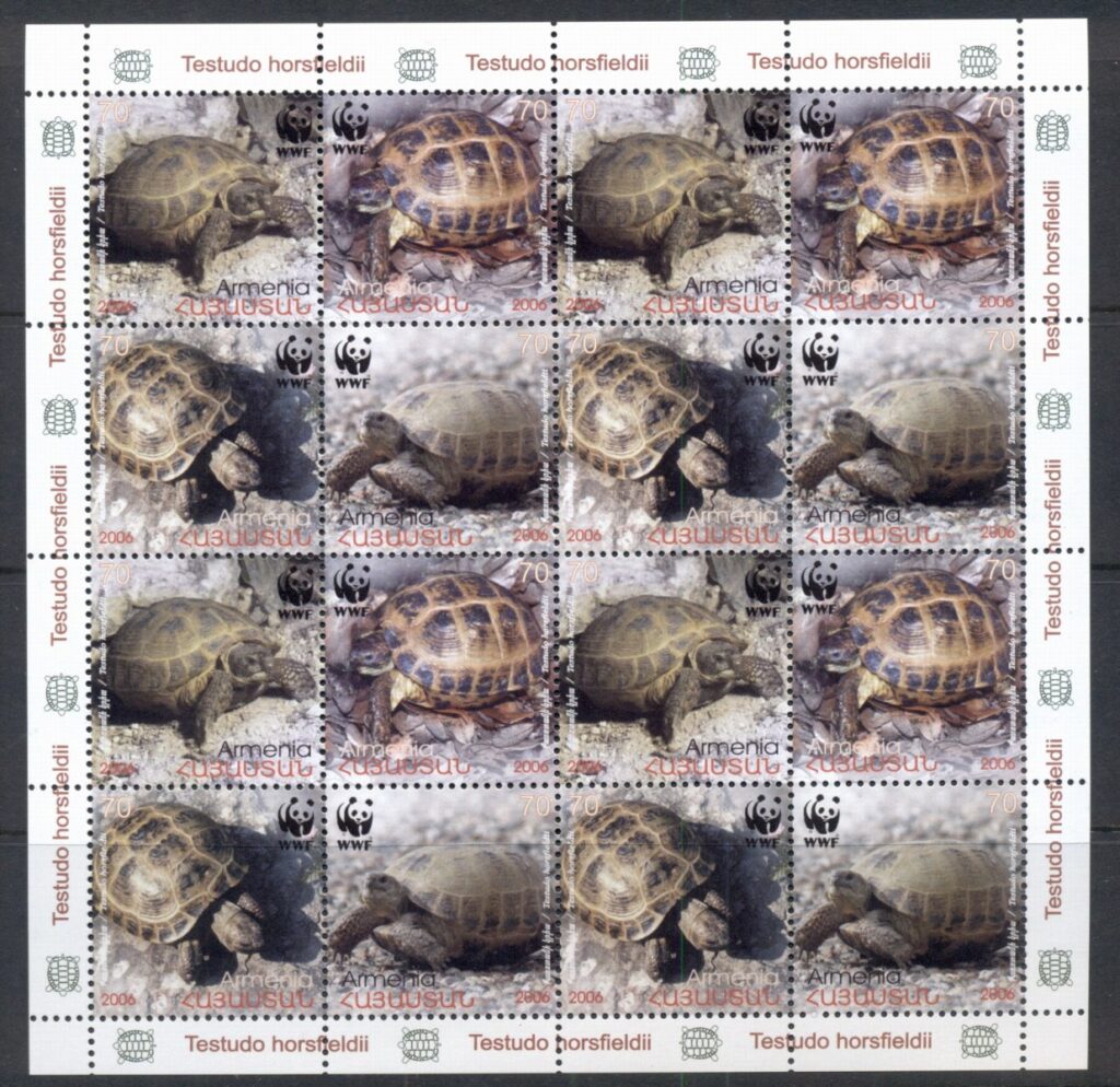 Armenia 2007 WWF Four Toed Tortoise MS
