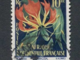 French West Africa 1958 Flowers 10f