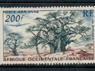 French West Africa 1954 Baobab Trees 200f