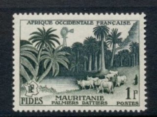 French West Africa 1956 FIDES 1f Date Grove