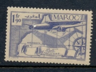 French Morocco 1939-40 Plane &amp; Map 1.90f
