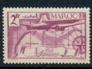 French Morocco 1939-40 Plane &amp; Map 2f
