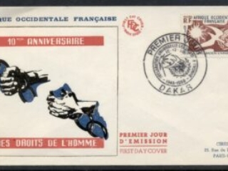 French West Africa 1958 Human Rights FDC