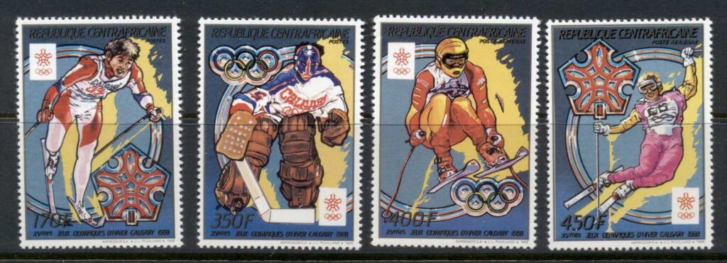 Central-African-Republic-1988 Winter Olympics Calgary
