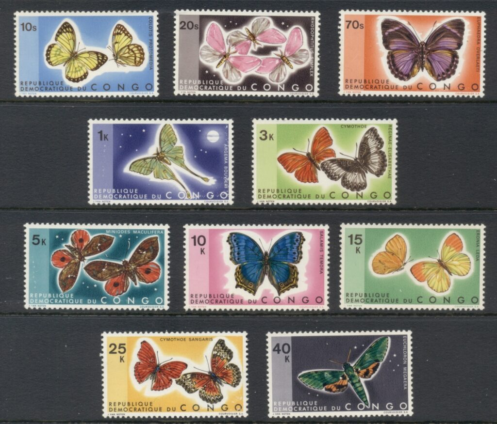 Congo-DR-1971 Insects, Butterflies &amp; Moths