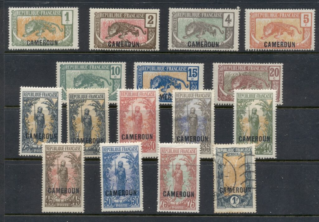 Cameroun 1921 Pictorials Opt. on Middle Congo to 1f