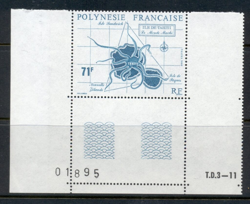 French-Polynesia-1990-Maori Settlers &amp;amp; Maps 71f
