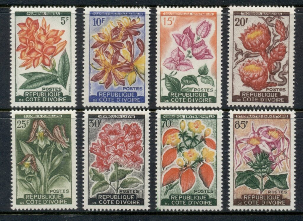 Ivory Coast 1961-62 Local Plants &amp; Flowers, Orchids