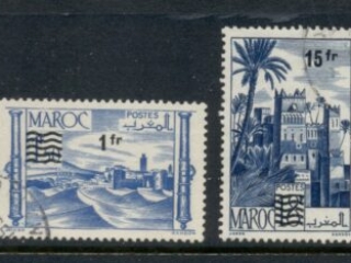 French Morocco 1954 Surcharges