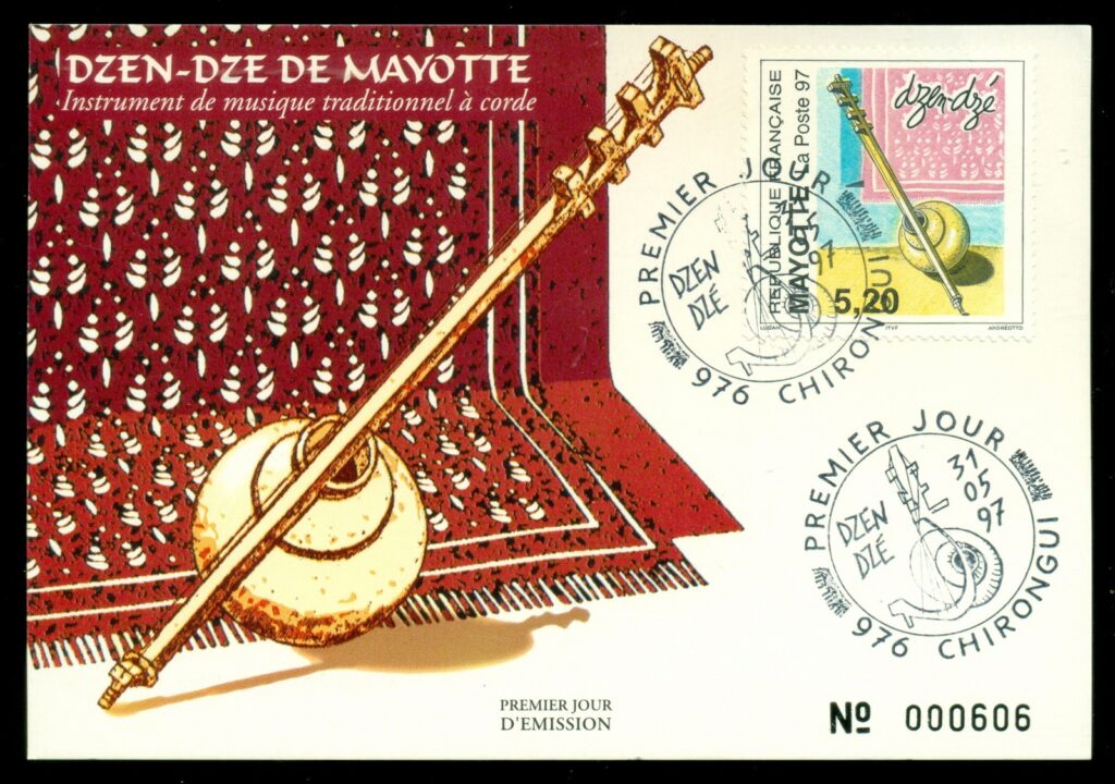 Mayotte-1997 Dzen-Dze Musical Instrument Maxicard