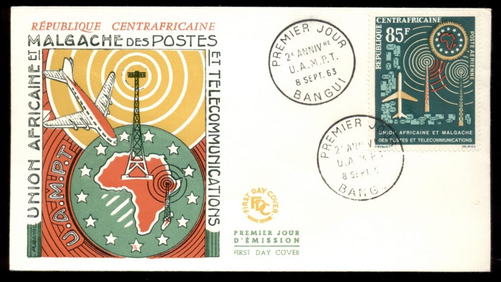 Central-African-Republic-1963 African Postal Union FDC