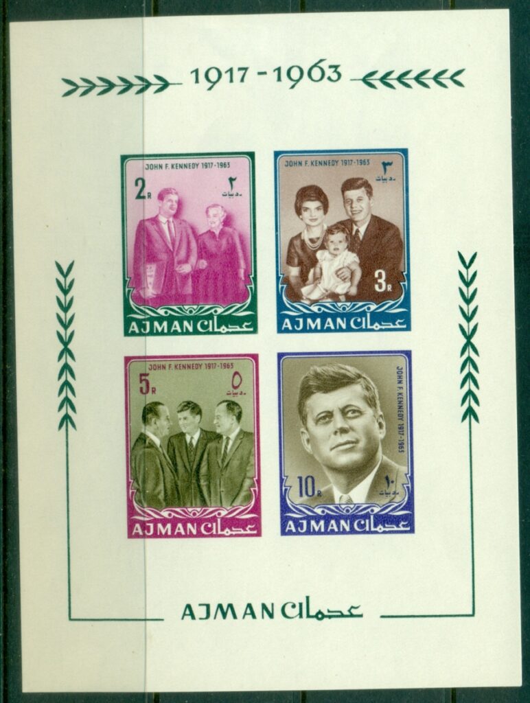 Ajman 1964 Mi#MS1B President John F Kennedy JFK in Memoriam MS IMPERF