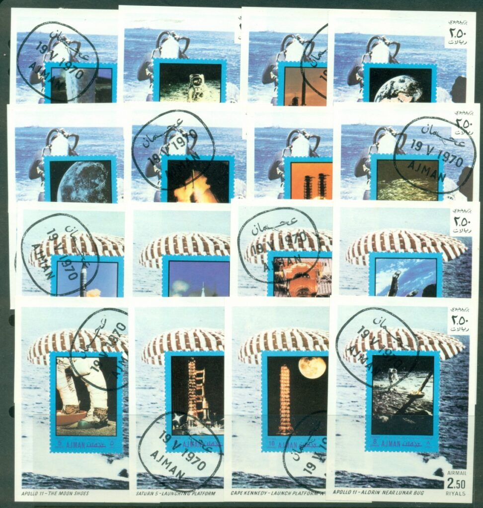 Ajman 1970 Mi#593-608 Apollo &amp;amp; Gemini Space Programs 16xDLMS