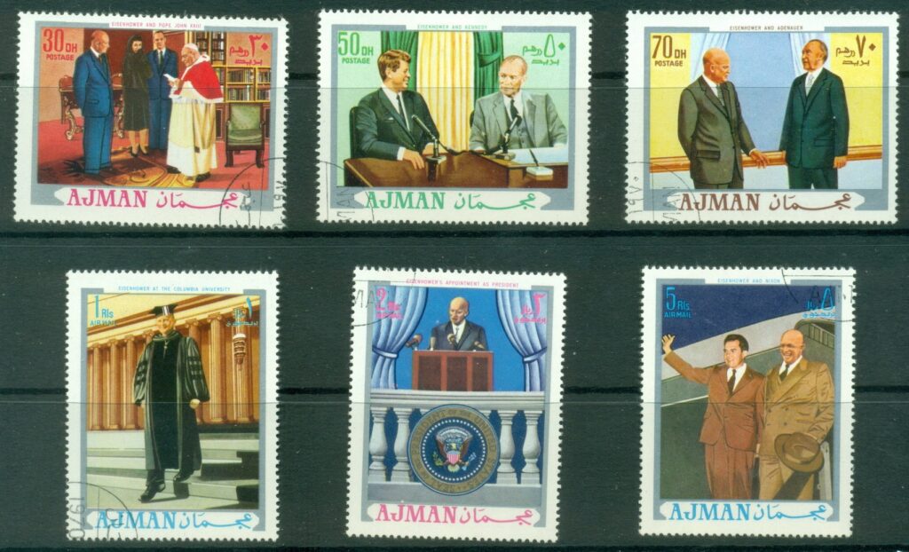 Ajman 1970 Mi#622-627 Dwight D Eisenhower, 34th President of USA