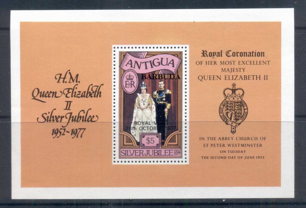 Barbuda-1977-QEII-Silver-Jubilee-MS-MUH