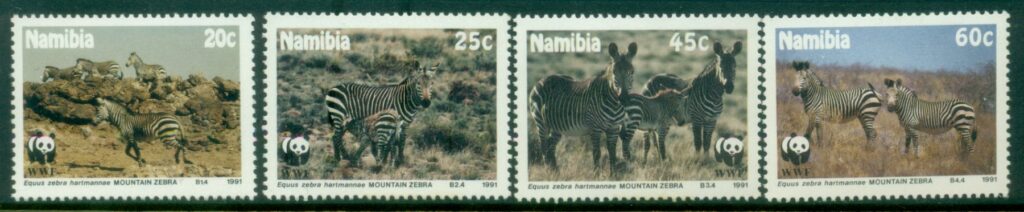 Namibia-1991-Endangered-Species-Mountain-Zebra-MUH