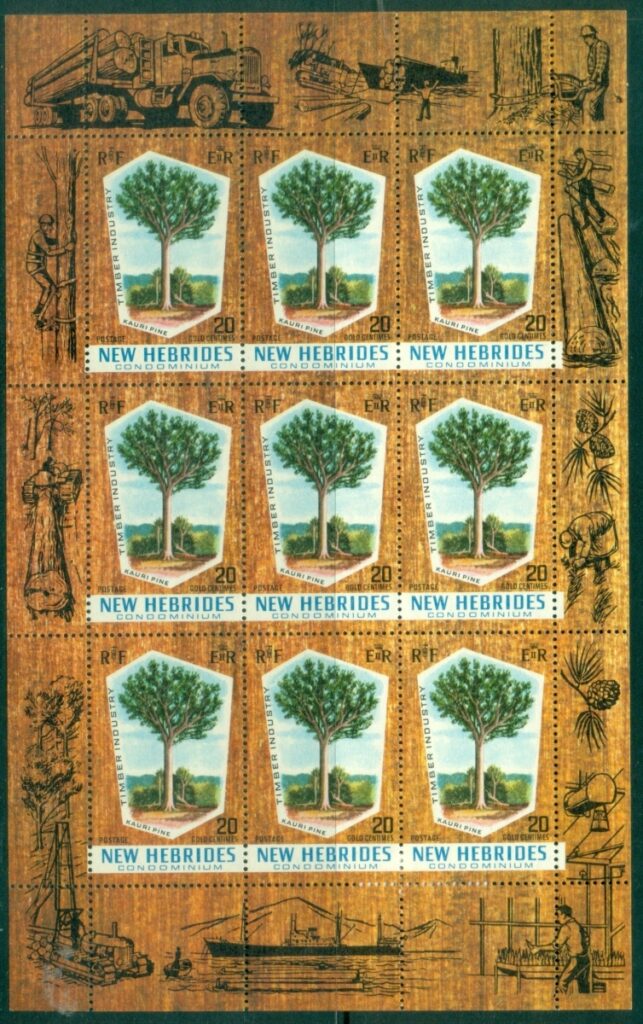 New-Hebrides-Br-1969-Kauri-Pine-MS-MUH