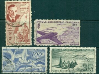 French West Africa 1947 Air mail, Birds, Plane