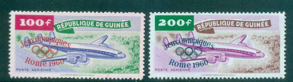 Guinee-1960 Rome Olympics 100f,200f Opt