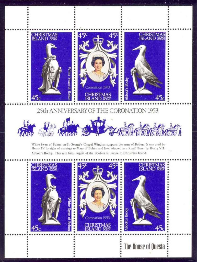 Christmas-Is-1978 QEII Coronation 25th Anniversary Sheetlet