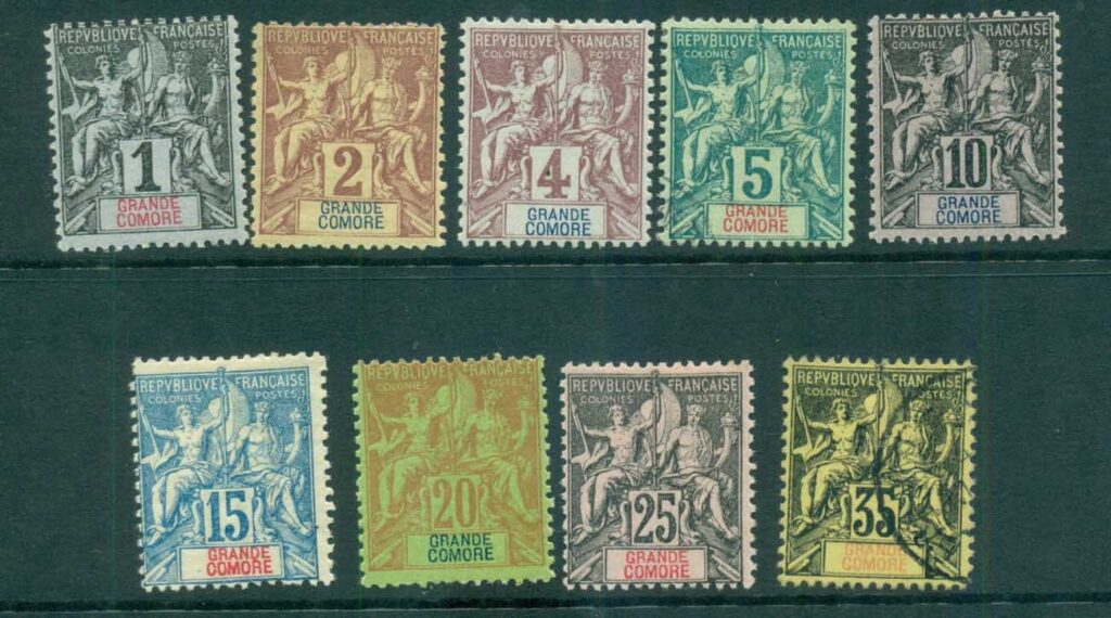 Grand Comoro 1897-1907 Peace &amp; Commerce Asst