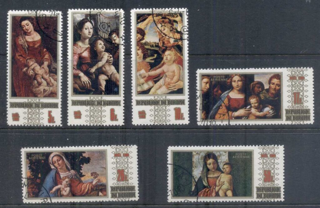 Burundi-1969 Xmas, Paintings, Madonna