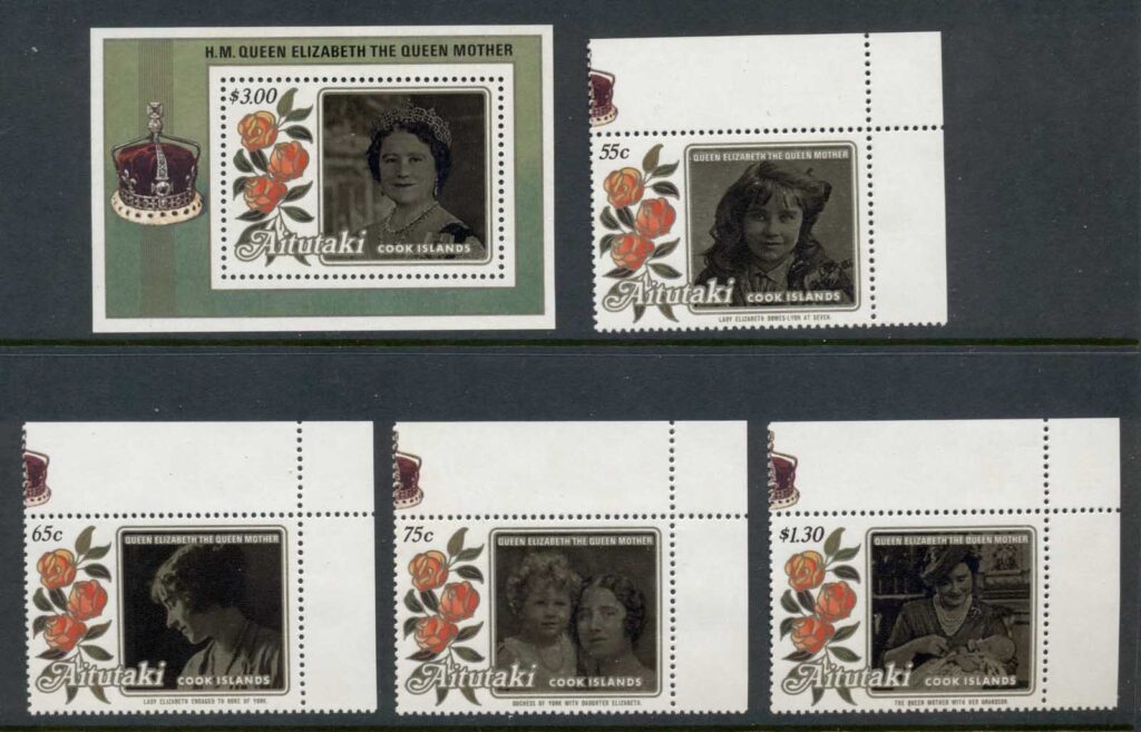 Aitutaki-1985-Queen-Mother-85th-Birthday-MS-MUH