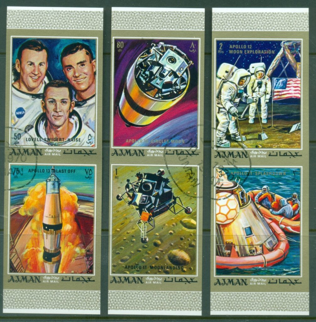 Ajman-1970-Mi561-566B-Apollo-13-Space-Mission-IMPERF-CTO_1