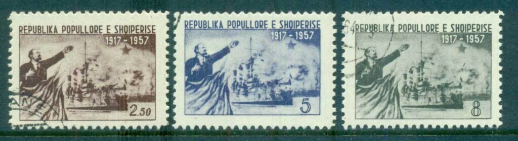 Albania-1957-Russian-Revolution-Anniv