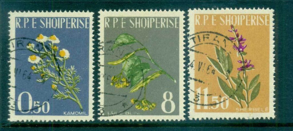 Albania-1962-Medicinal-Plants-CTO-lot69465