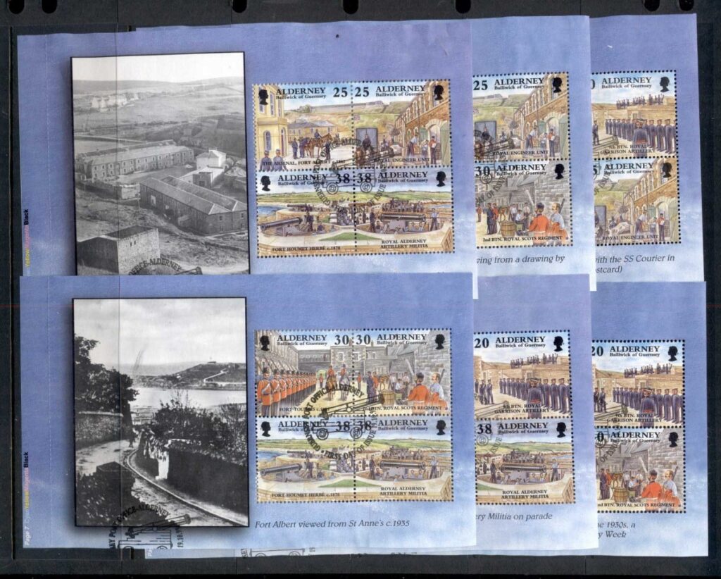 Alderney-1999-2000-Garrison-Island-6xbooklet-panes-FU