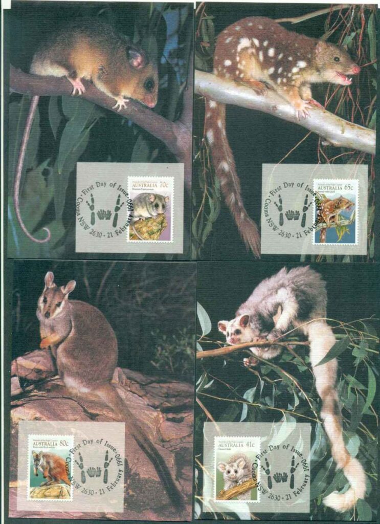Australia-1990-Animals-of-the-High-Country-Maximum-Cards-4-lot49211