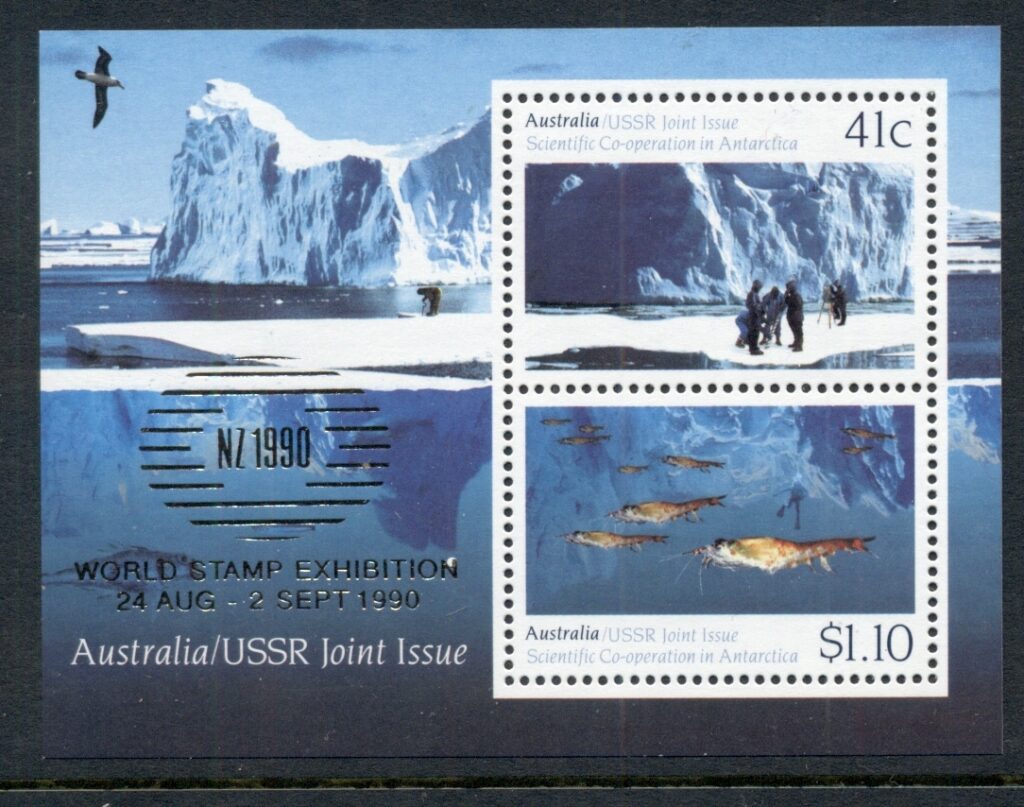 Australia-1990-Cooperation-in-Antarctic-Research