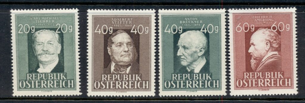 Austria-1948-49-Portraits-MUH